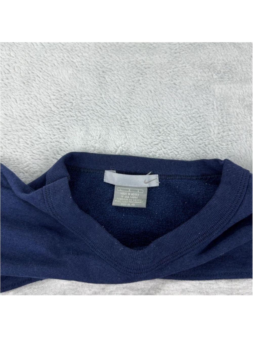 Nike Crewneck Navy Blue Grey Tie-Dye Large - Picture 4 of 8